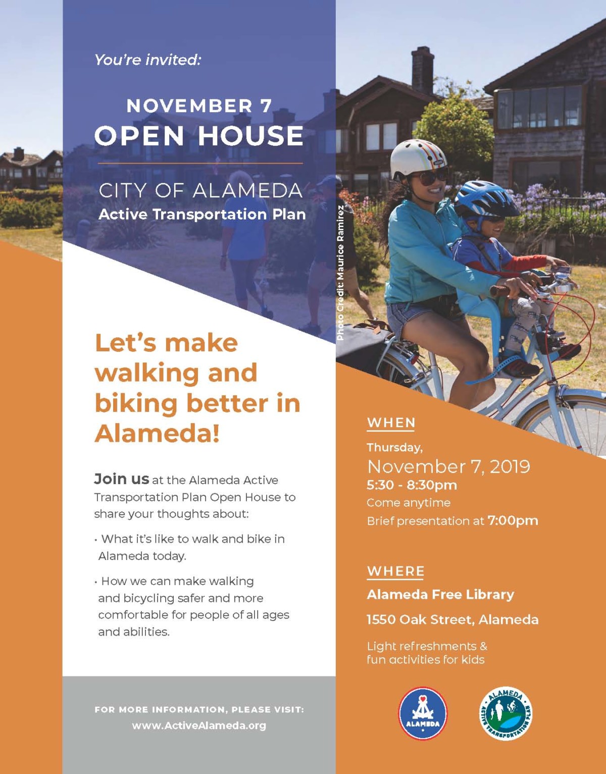 Open House – City of Alameda Active Transportation Plan – Community of